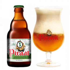 Speciaalbier Tripel Hop met ingeschonken Piraat bierglas