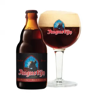 Speciaalbier Augustijn Donker met ingeschonken Augustijn bierglas