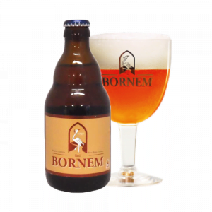 Speciaalbier Bornem Red met ingeschonken Bornem bierglas