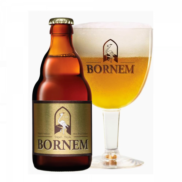 Speciaalbier Bornem Tripel met ingeschonken Bornem bierglas