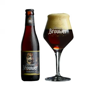 Speciaalbier Adriaen Brouwer Oaked met ingeschonken bierglas