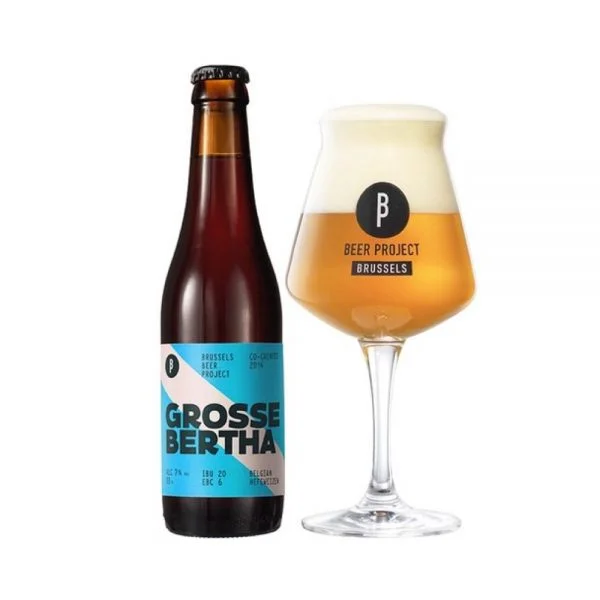 Speciaalbier Grosse Bertha met ingeschonken BBP bierglas