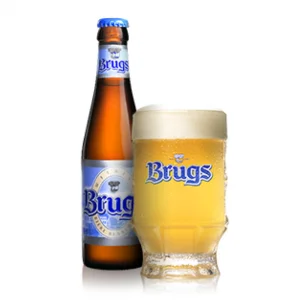 Speciaalbier Blanche de Bruges met ingeschonken bierglas