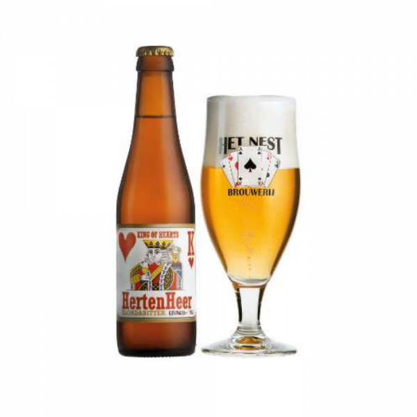 Speciaalbier Hertenheer met ingeschonken het Nest bierglas