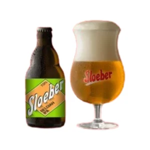 Bierfles Sloeber IPA met ingeschonken glas