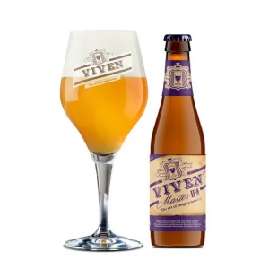 Speciaalbier Viven Master IPA met ingeschonken Viven bierglas