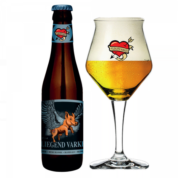 Speciaalbier Vliegend Varken met ingeschonken bierglas