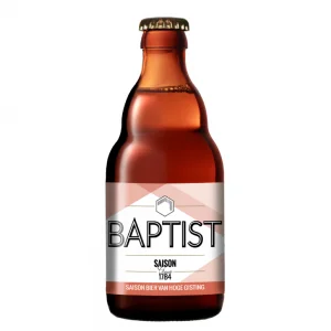 Speciaalbier Baptist Saison met ingeschonken Baptist bierglas