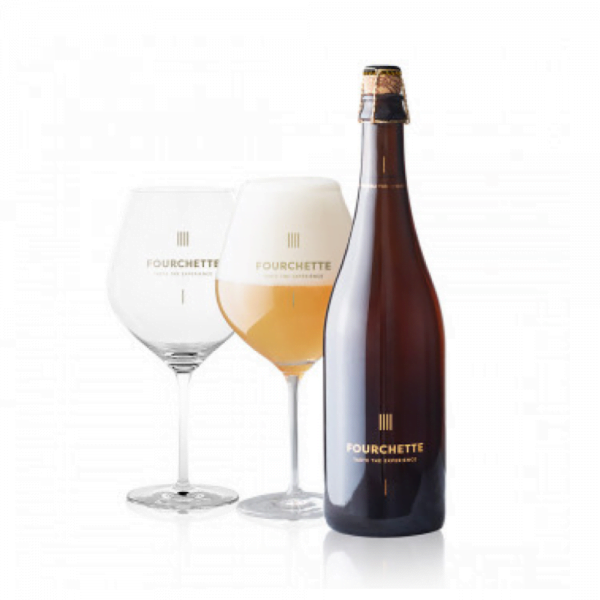 Speciaalbier Fourchette met ingeschonken Fourchette bierglas