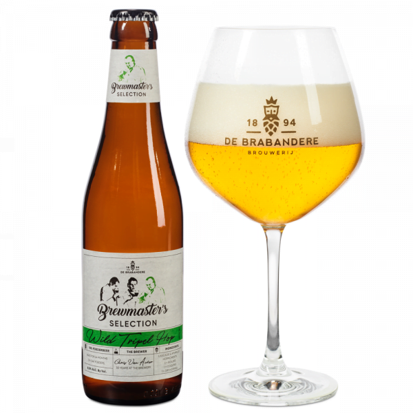 Speciaalbier Wild Tripel Hop met ingeschonken de Brabandere bierglas