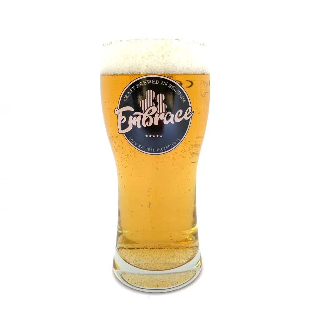 Poured beer glass Embrace