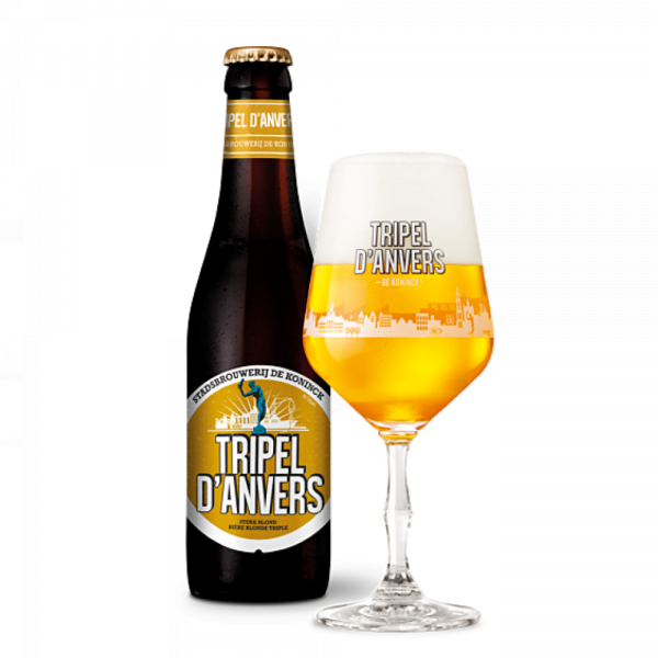 Speciaalbier Tripel D'Anvers met ingeschonken bierglas