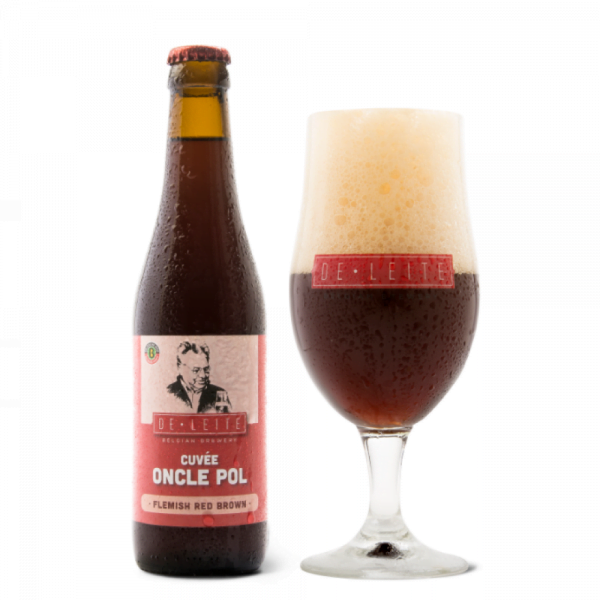 Speciaalbier Cuvee Oncle Pol met ingeschonken bierglas De Leite