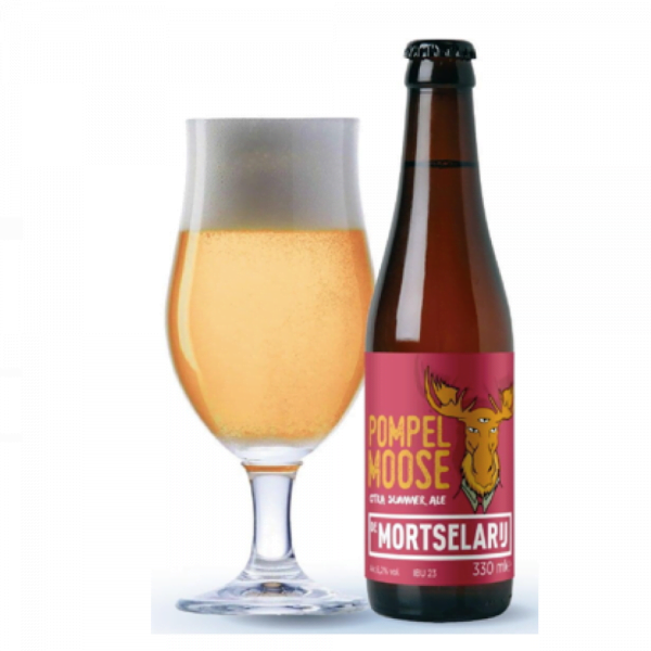 Speciaalbier Pompel Moose met ingeschonken bierglas