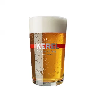 Ingeschonken bierglas Kerel