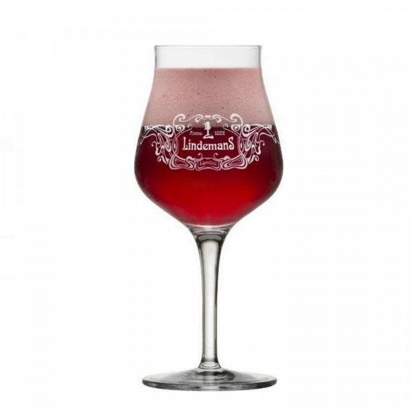 Ingeschonken Lindemans bierglas