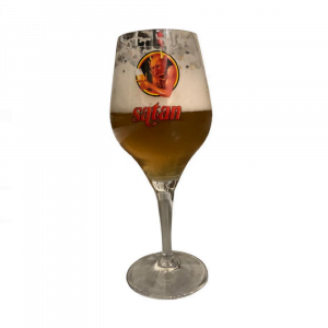 Bierglas Satan ingeschonken