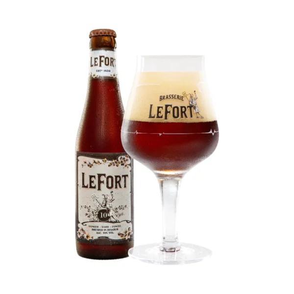 Bierfles LeFort met ingeschonken glas