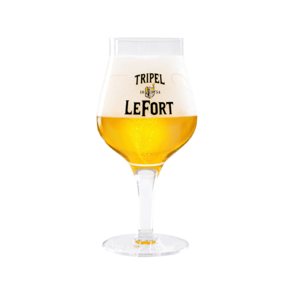 Ingeschonken bierglas Lefort