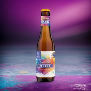 Een bierfles troubadour zestra