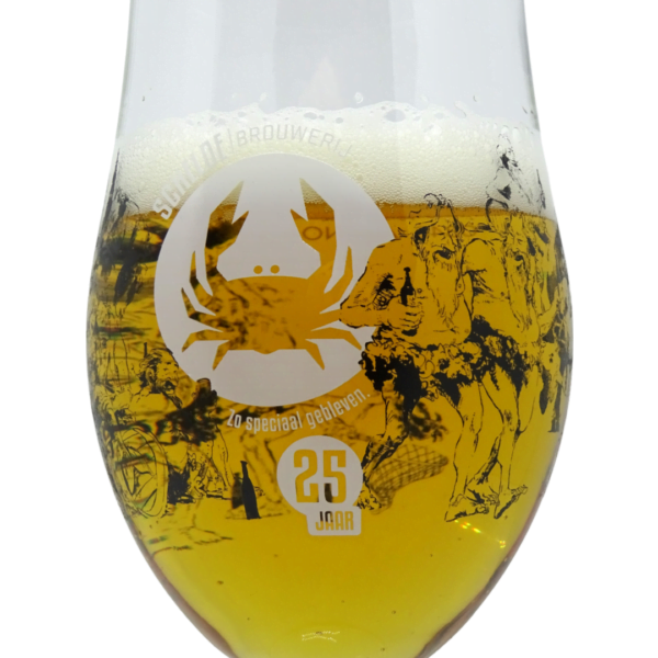 Details bierglas de scheldebrouwerij 25 jarige jubileum