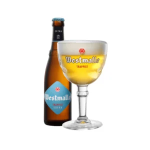 Westmalle Extra met ingeschonken bierglas